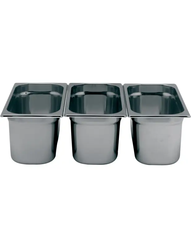 BAC GASTRO INOX GN1/3 P-200L (en mm) : 176 – P (en mm) : 325 H (en mm) : 200 – Cont. (en L) : 7.5 Prix Promo