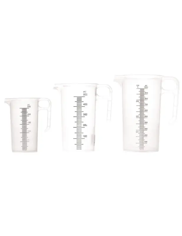 Achat Immédiat Ensemble de pichets gradués en polypropylène Pro-Measures 250 ml, 500 ml et 1 L
