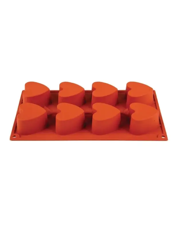 Nouvel Arrivage Moule antiadhésif en silicone Pavoni 8 cœurs