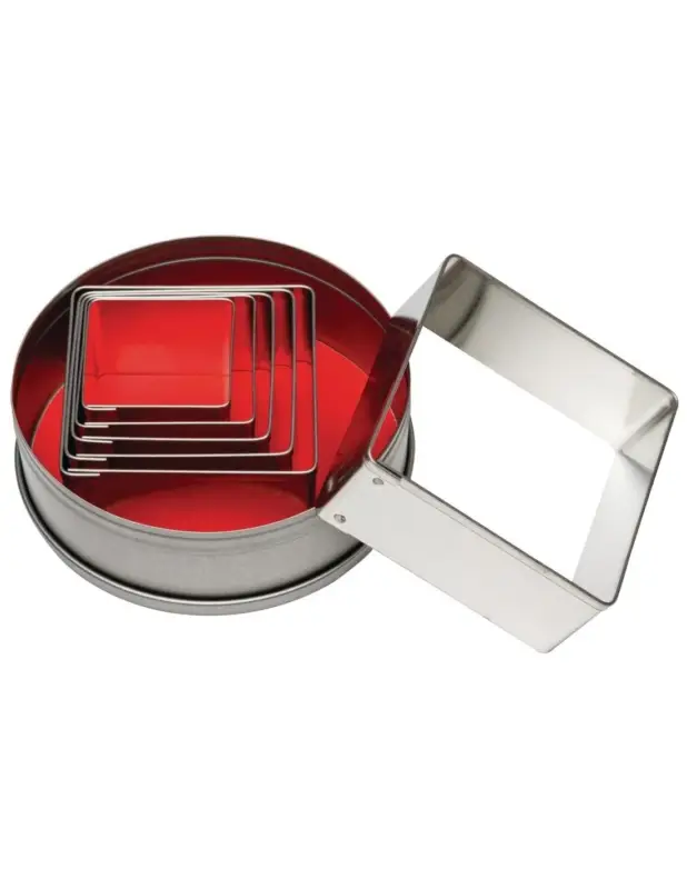 Lot de 6 emporte-pièces carrés Vogue Offre Spéciale