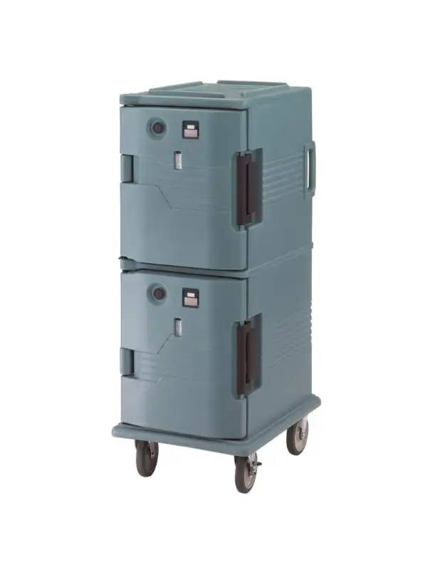Chariot isotherme avec portes chauffantes Cambro Ultra Camcart UPCH8002401 bleu ardoise Affaire À Saisir