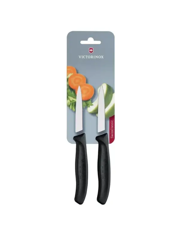 Couteaux d¿office pointus Victorinox 8cm noirs (lot de 2) Offre Limitée