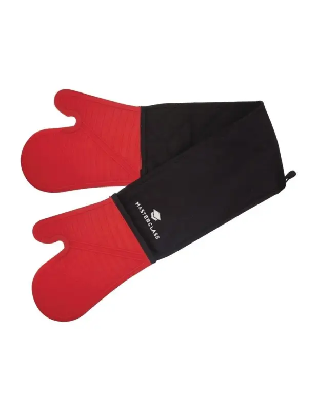 Commander Maintenant Gant de cuisine double en silicone sans couture MasterClass rouge