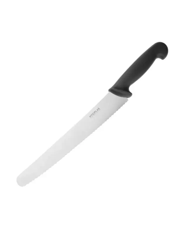 Couteau à pâtisserie denté Hygiplas noir 250mm Bon Plan