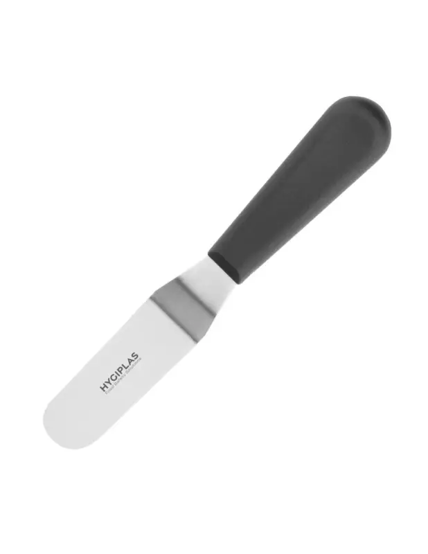Couteau spatule coudé Hygiplas noir 100mm Solde