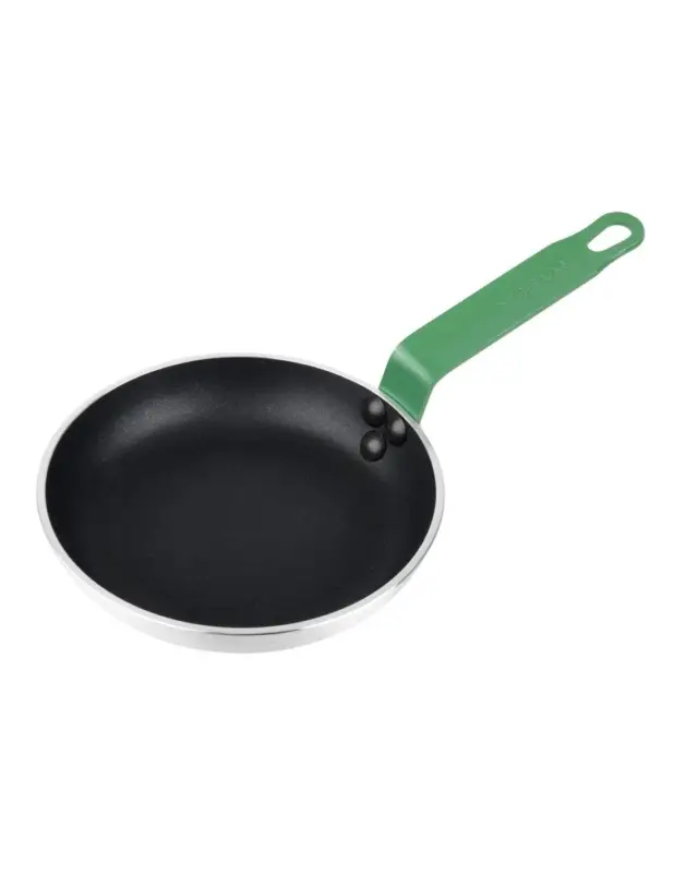 Bon Plan Poêle aluminium antiadhésive Teflon Platinum Plus Hygiplas avec manche vert 200mm