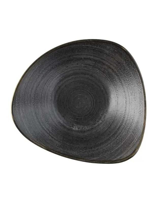 Affaire À Saisir Bols triangulaires Churchill Stonecast Raw Lotus Black 229mm (Lot de 12)