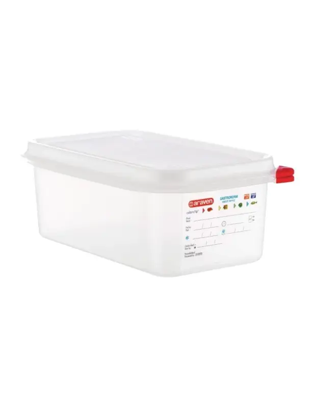 Meilleur Choix Boîtes alimentaires en polypropylène GN 1/4Araven 2,8L (lot de 4)