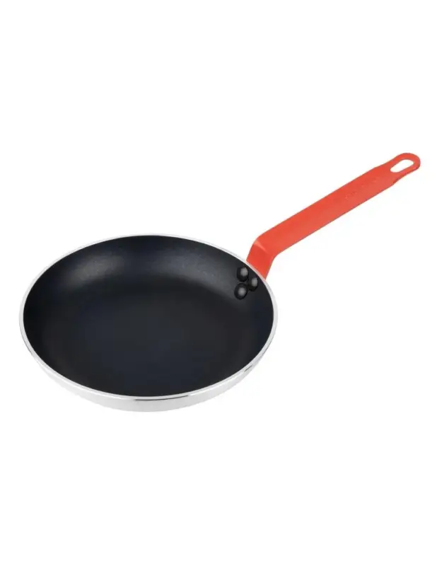 Meilleur Choix Poêle aluminium antiadhésive Teflon Platinum Plus Hygiplas avec manche rouge 240mm