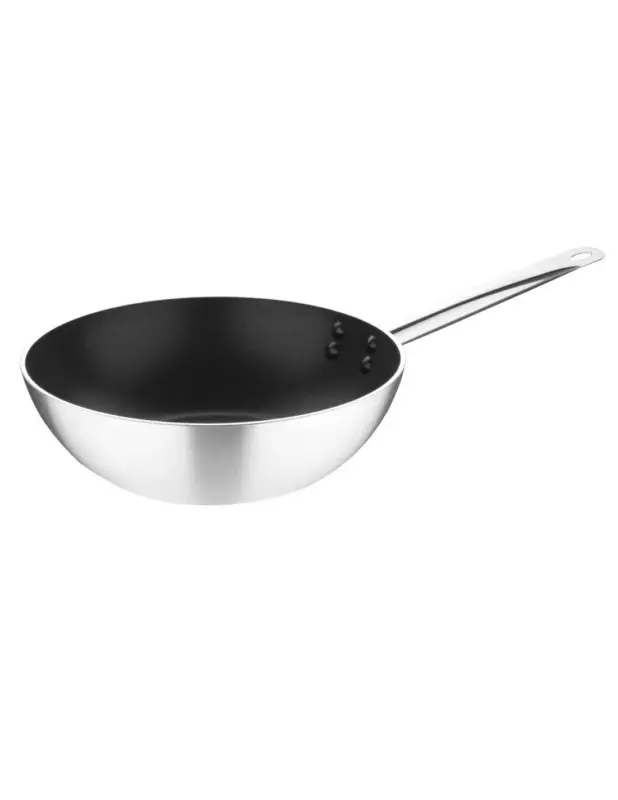 Wok aluminium antiadhesif induction Vogue Teflon Platinum Plus 300mm Marque