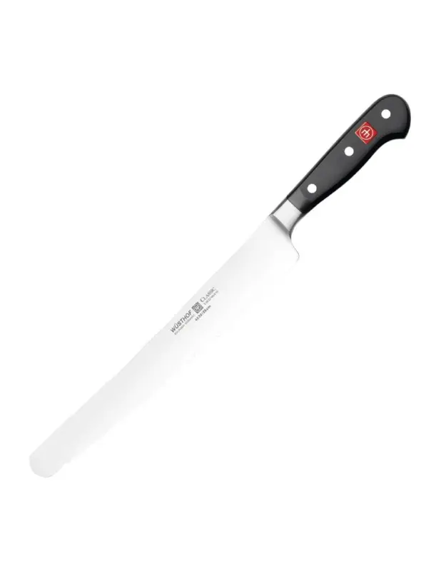Couteau à trancher Wusthof Classic lame alveolée 384mm Commander Maintenant