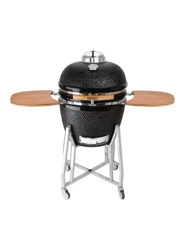 Barbecue kamado sur chariot avec tablettes Buffalo Commande En Gros