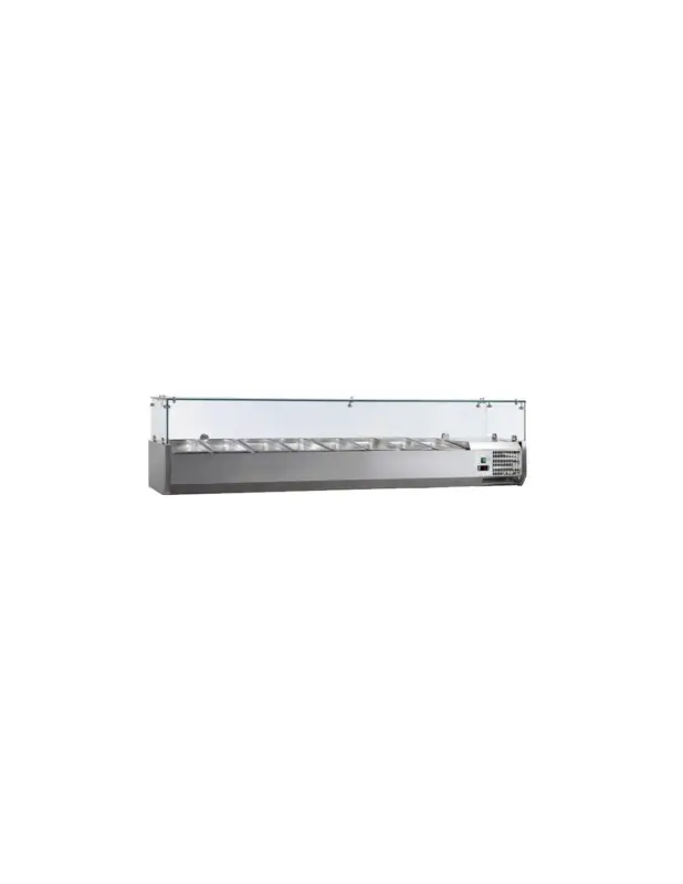 Acheter Direct VITRINE A INGREDIENTS INOX. +2/+8°C. GAZ R600A PARE-HALEINE. 8GN1/3-150 NON COMPRIS Tension : 230V Mono – Puissance (en kW) : 0.