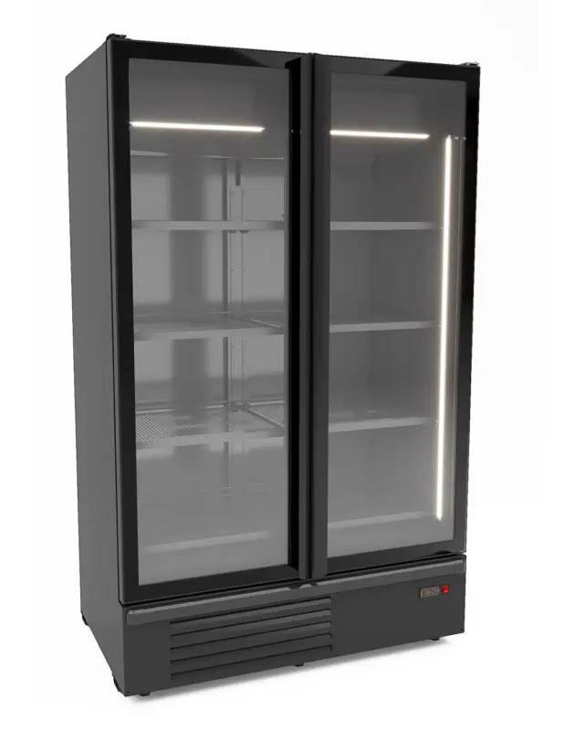 Offre Exclusive RÉFRIGÉRATEUR 2 PORTES EN VERRE NOIR 1200L