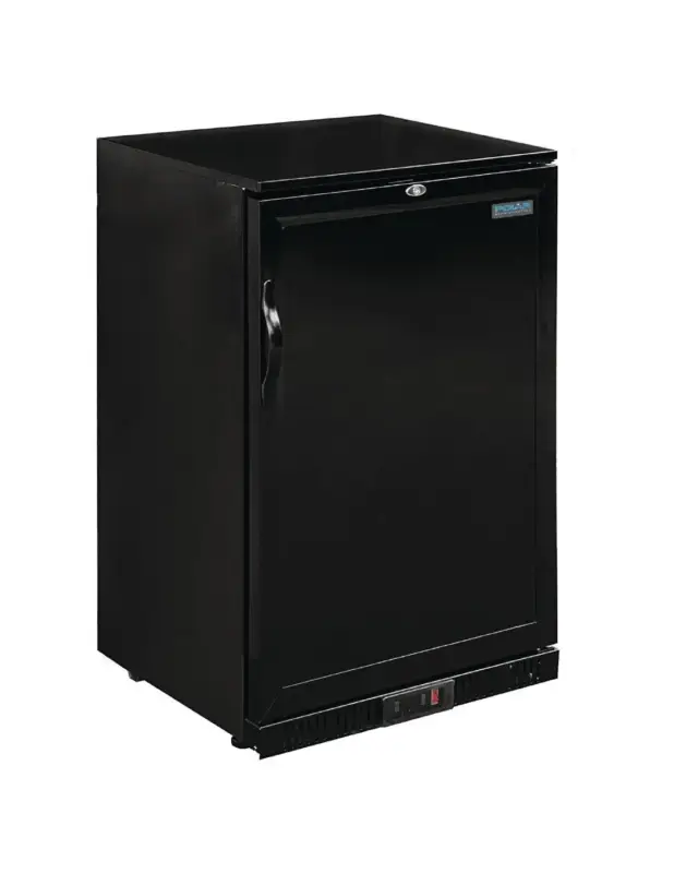 Arrière-bar une porte pleine noir Polar Série G 900mm 138L Prix Bas