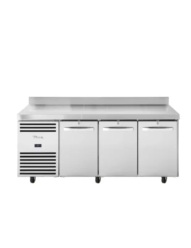 Top Vente Table réfrigéree négative 3 portes GN 1/1 avec dosseret True TCR1/3