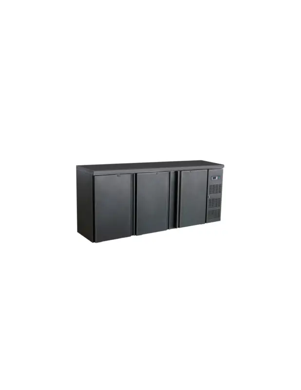 Satisfait Ou Remboursé ARRIÈRE BAR RÉFRIGÉRÉE NOIR 3 PORTES