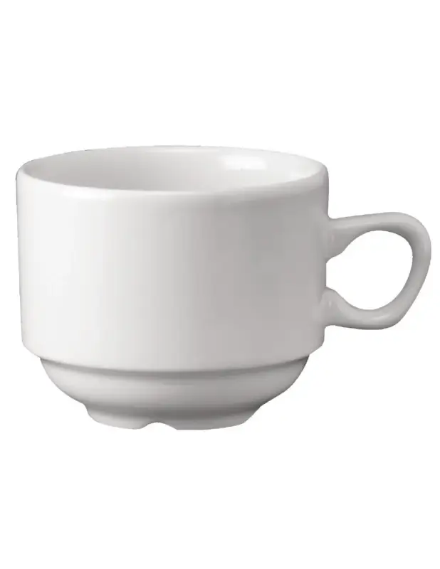 Tasses à thé empilables Nova Churchill Whiteware 213 ml(Lot de 24) Populaire