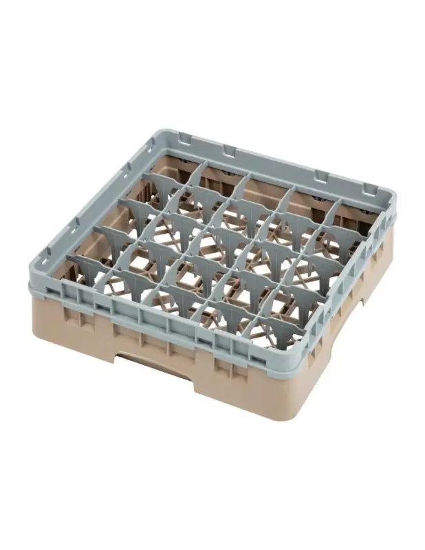 Casier à verres 25 compartiments Camrack Cambro beige hauteur max 92mm Bon Plan