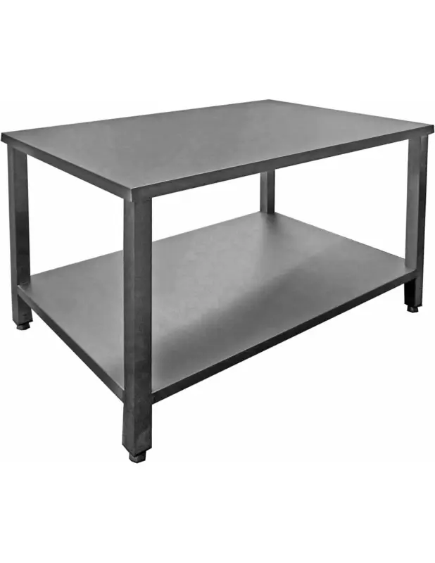 Bon Marché TABLE INOX SOUDEE CENTRALE AVEC ETAGEREL (en mm) : 700 - P (en mm) : 600 H (en mm) : 850