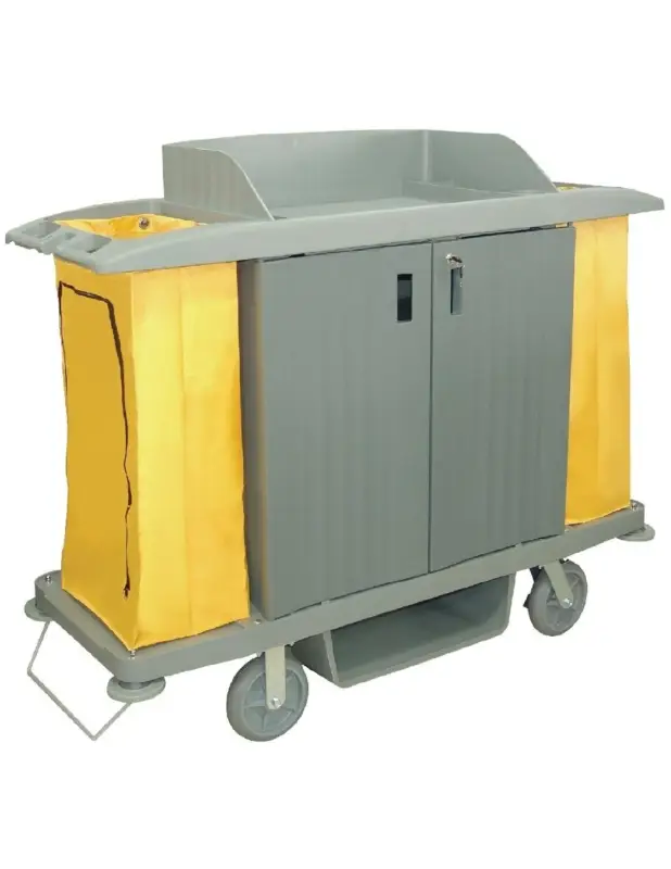 Petit Prix Chariot de nettoyage avec portes Jantex