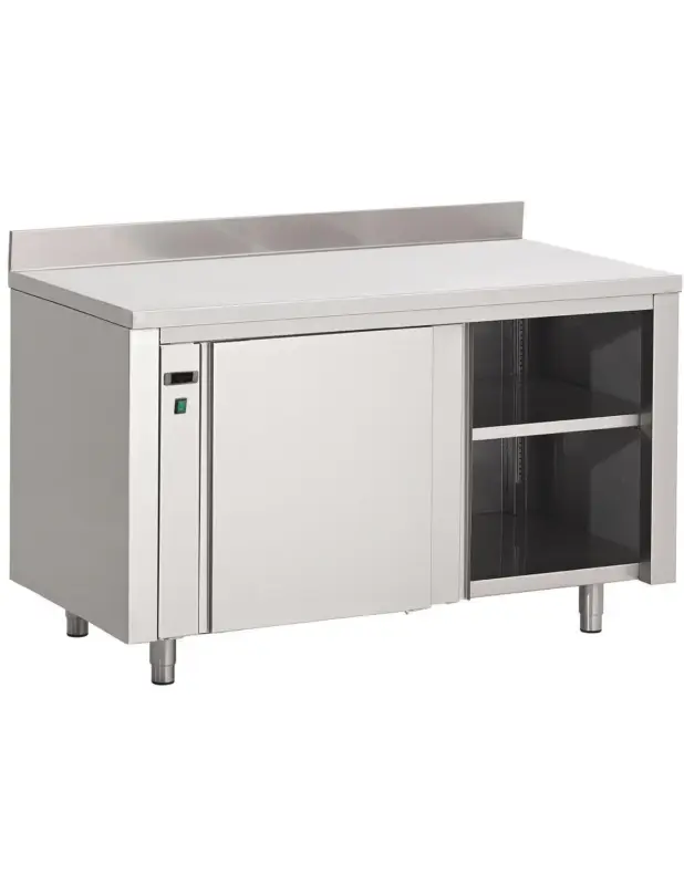 Armoire chauffante inox avec dosseret Gastro M 850x1000x700mm Expédition Rapide