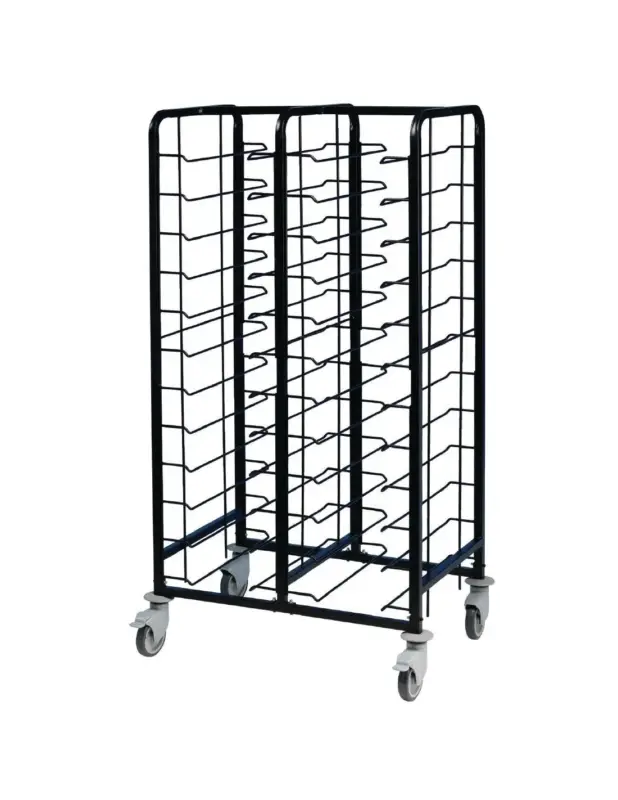 Chariot de débarrassage 24 plateaux en acier thermolaqué EAIS Jusqu’à Épuisement Des Stocks