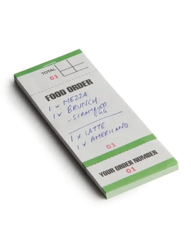 Carnets de commande feuilles simples avec numéros détachables (lot de 50) Commande En Gros