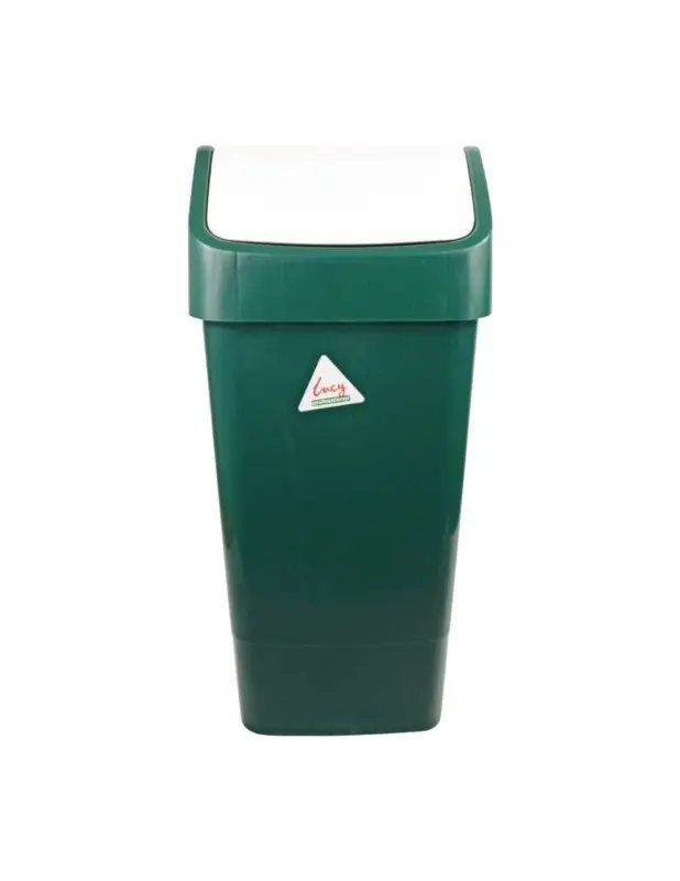 Expédition Rapide Poubelle polypropylène à couvercle battant SYR verte 50L