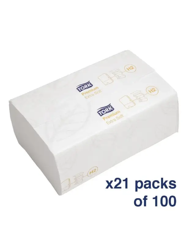 Achat Immédiat Essuie-mains ultra doux 2 plis Multifold Tork (Lot de 2100)