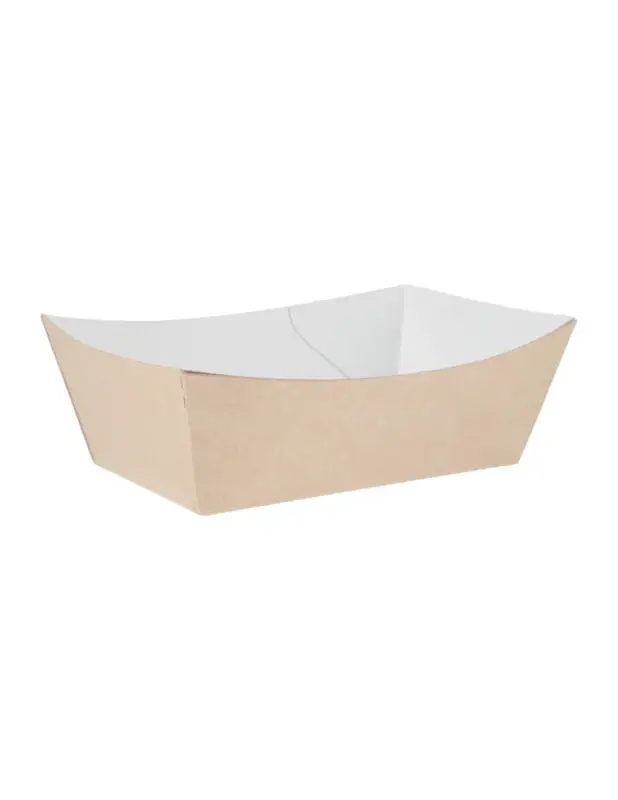 Certifié Petites barquettes alimentaires kraft compostables Colpac 124mm