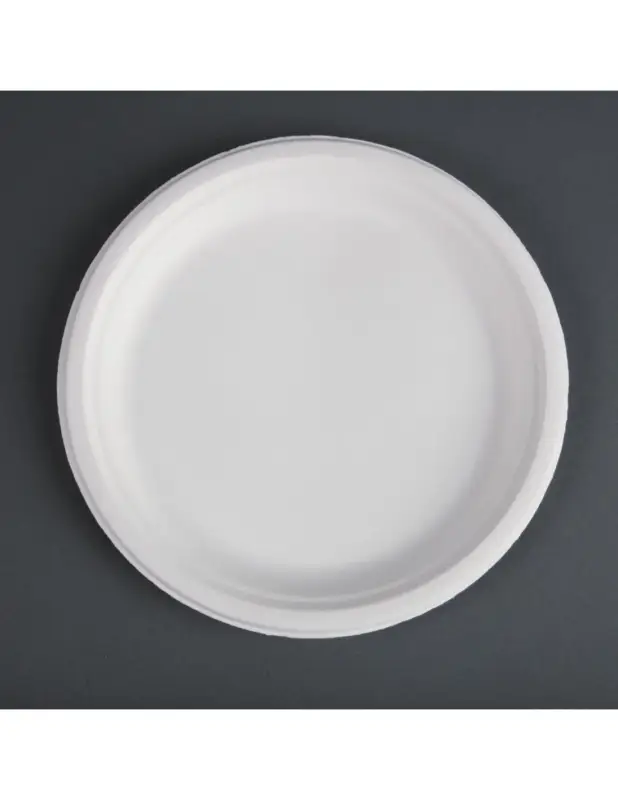 Assiettes en bagasse compostables Fiesta Compostable 26 cm (x50) Usine Directe