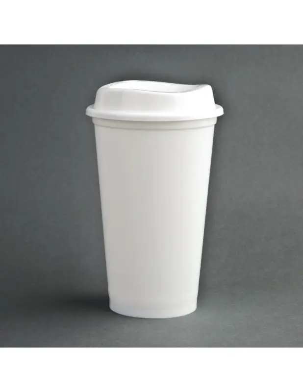 Commander Maintenant Gobelets à café réutilisables avec couvercles en polypropylène Olympia (lot de 25)