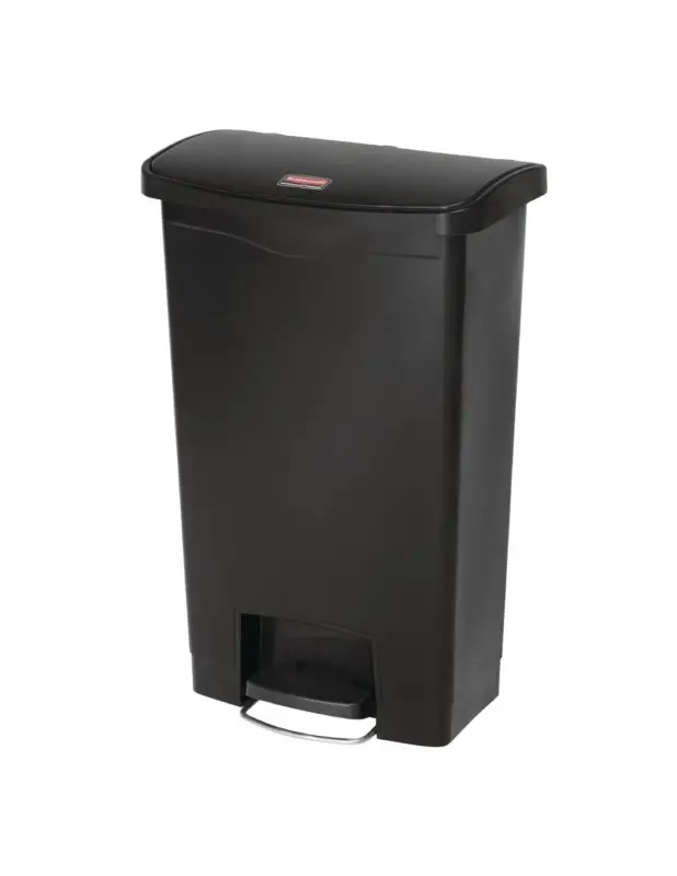Livraison Gratuite Poubelle à pédale frontale Rubbermaid Slim Jim noire 50L