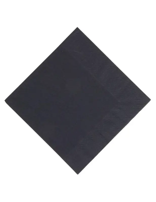 Nouvelle Collection Serviettes snacking ouate noires compostables Duni 330mm (lot de 1000)