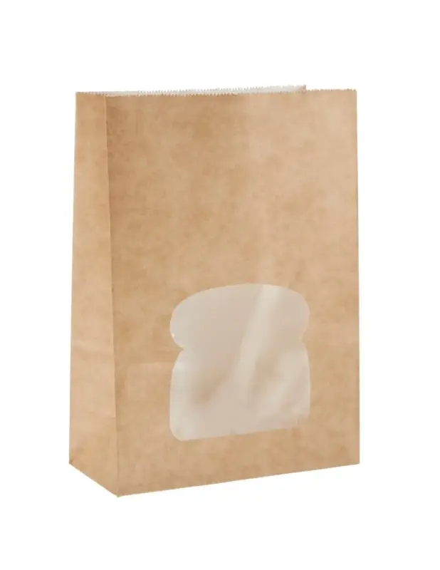 Sacs sandwich kraft recyclables noirs avec fenêtre Colpac (lot de 250) Retour Gratuit