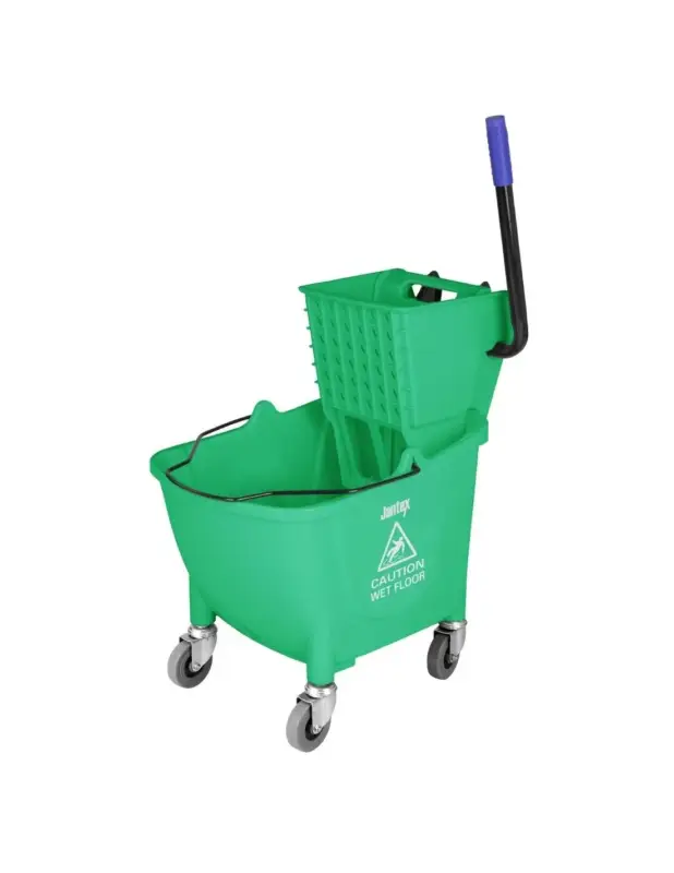 Seau essoreur avec pédale de vidange Jantex 30L vert Commande En Gros