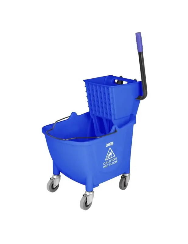 Seau essoreur avec pédale de vidange Jantex 30L bleu Authentique