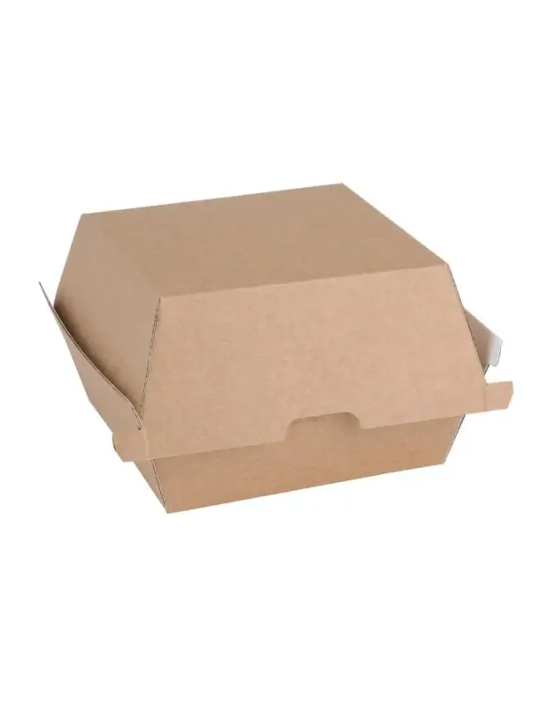 Petites boîtes hamburger compostables kraft Fiesta Compostable 105mm (lot de 200) Livraison Express