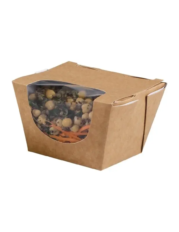 Boîtes salade kraft profondes compostables Zest Colpac 900 ml (lot de 250) Authentique