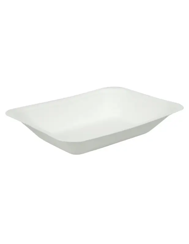 Satisfait Ou Remboursé Barquettes à frites compostables en bagasse Vegware 175mm (Lot de 500)
