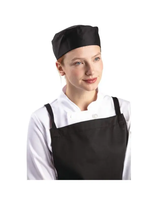 Calot de cuisine en polycoton Whites noir L Prix Cassé