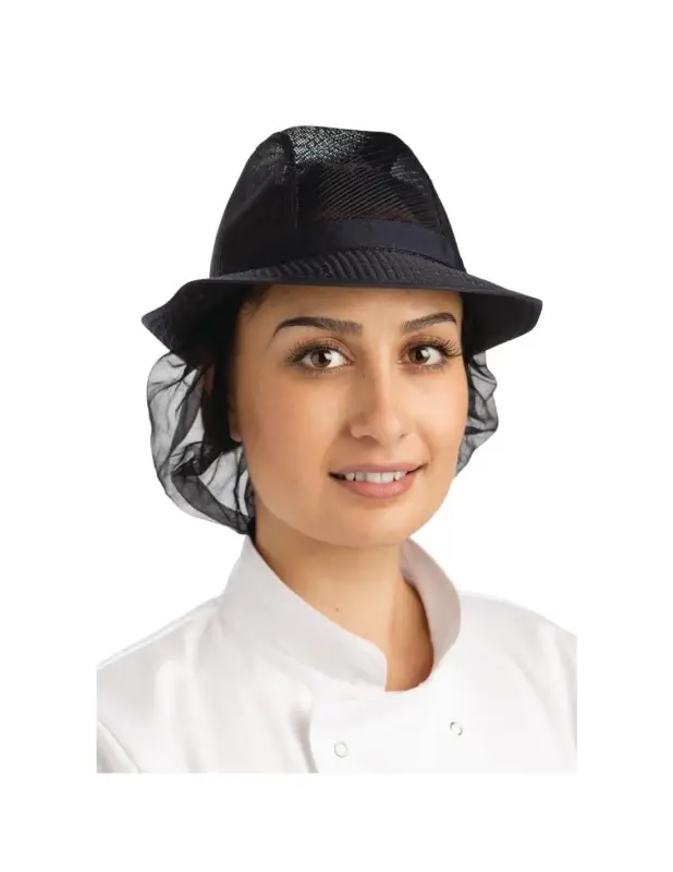 Acheter Direct Chapeau Trilby bleu marine avec résille S
