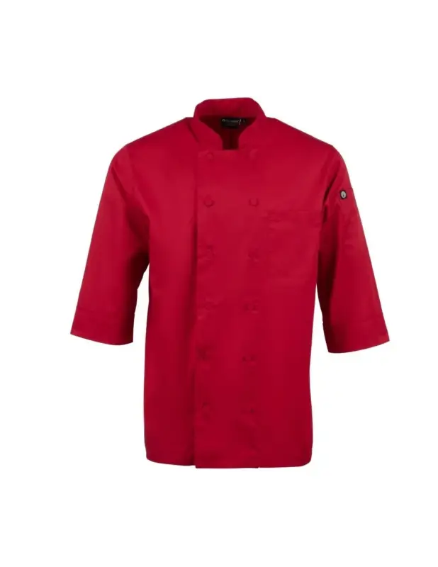 Veste de cuisine mixte Chef Works rouge L Haute Qualité