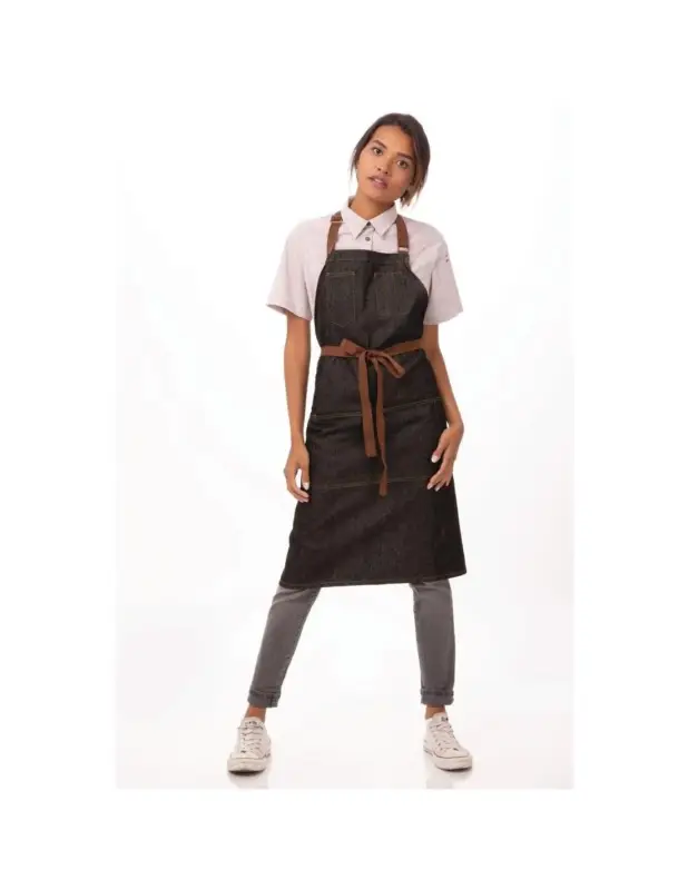 Vente Flash Tablier bavette Memphis Chef Works noir