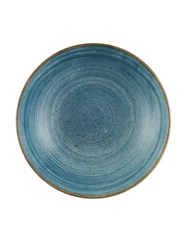 Assiettes coupes rondes Churchill Stonecast Raw Teal 182mm (Lot de 12) Vente Flash