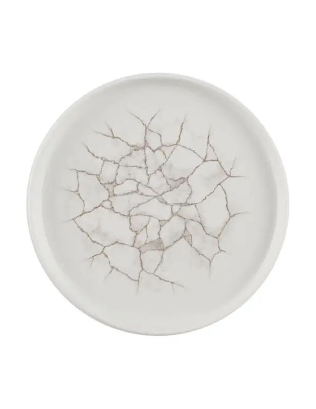 Solde Assiettes avec rebord Churchill Studio Prints Kintsugi Agate Grey 220mm (Lot de 6)