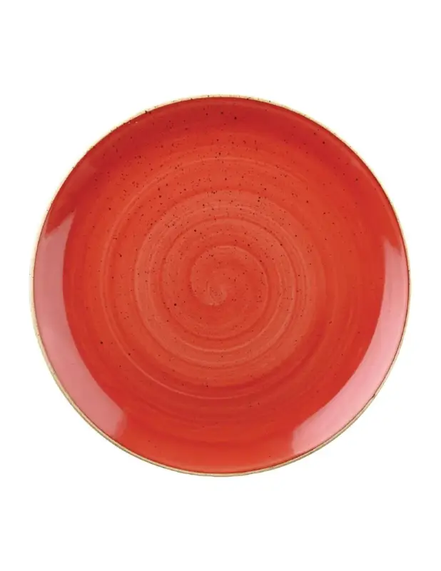 Vente Flash Assiettes coupes rondes Churchill Stonecast Berry Red 182mm (Lot de 12)