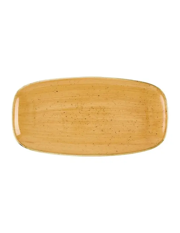 Assiettes oblongues Churchill Stonecast Tangerine Chefs&rsquo; No. 3 (298 x 153mm) (Lot de 12) Top Vente