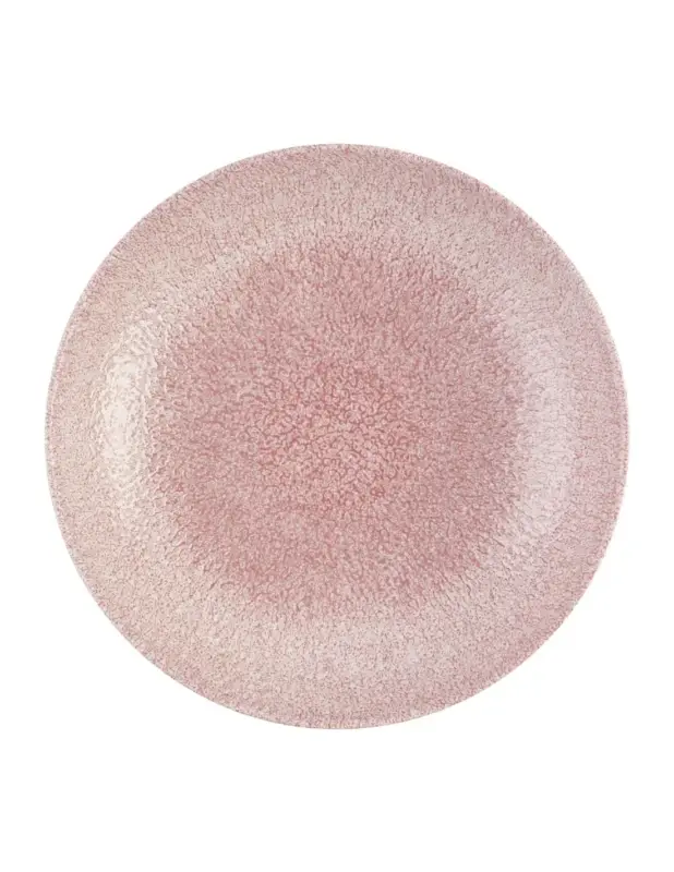 Assiettes coupes rondes Churchill Studio Prints Raku Rose Quartz Pink 248mm (Lot de 12) Offre Spéciale